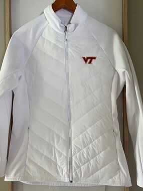 Virginia Tech Hokies Full Zip Puffer Jacket Antigua Altitude Women’s Size Medium